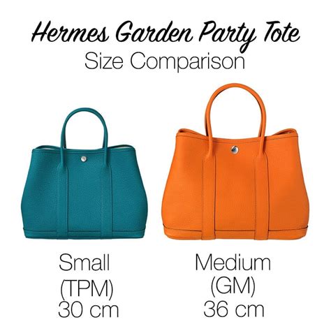 hermes garden party tote sizes|garden party 30 vs 36.